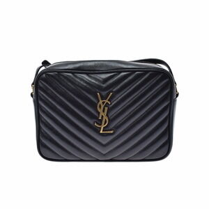 SAINT LAURENT Lou Camera Bag Black Leather Shoulder